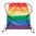 Bolsa de cuerdas rainbow de poliéster RPET 210D